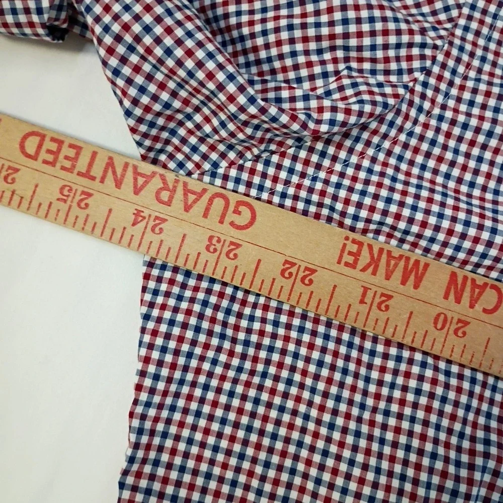 Polo Ralph Lauren Shirt Mens‎ XL Slim Fit Red White Blue Gingham Check Pony
