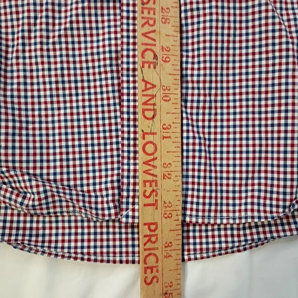 Polo Ralph Lauren Shirt Mens‎ XL Slim Fit Red White Blue Gingham Check Pony