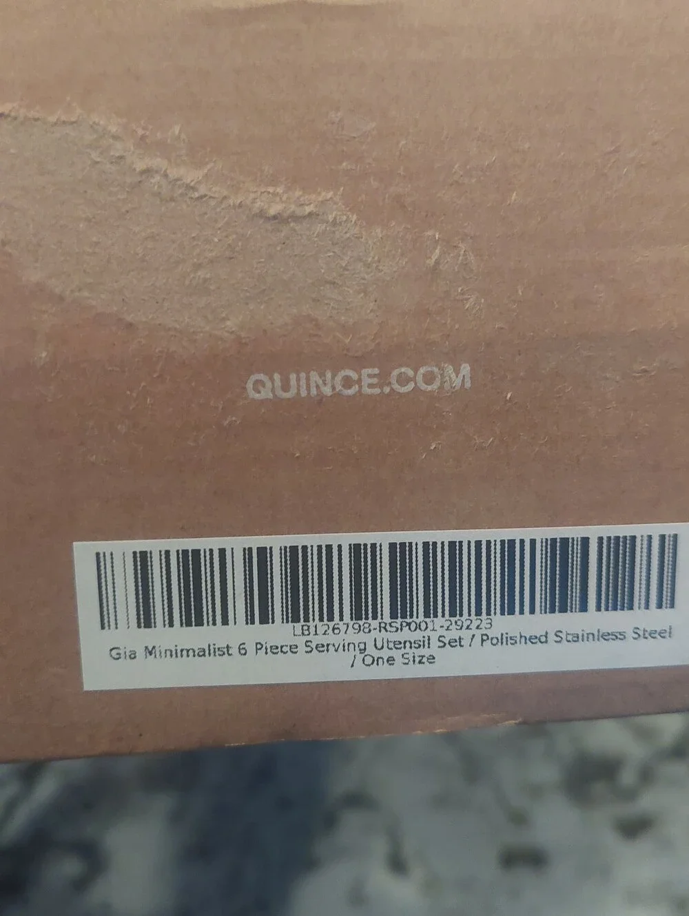 Quince ships from box