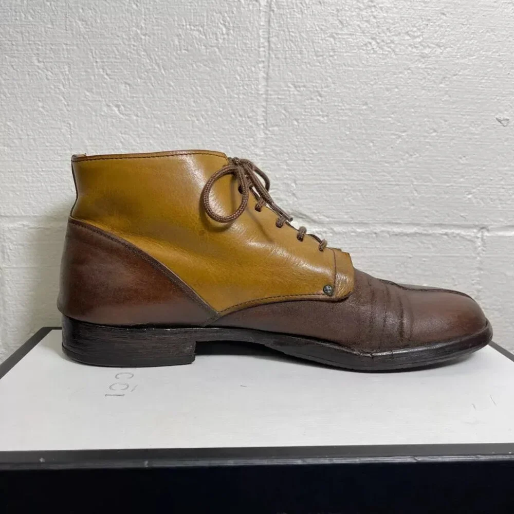 VTG MOMA Boot‎ Brown Leather Split Toe Oxford Shoes Size 44/ US 12 Made In Italy