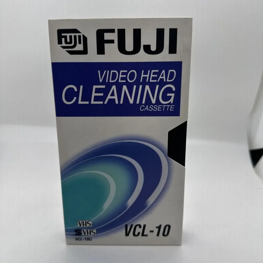 Video Head Cleaning Cassette Fuji VHS & S-VHS VCR Model# VCL-10U D Excellnt Cond