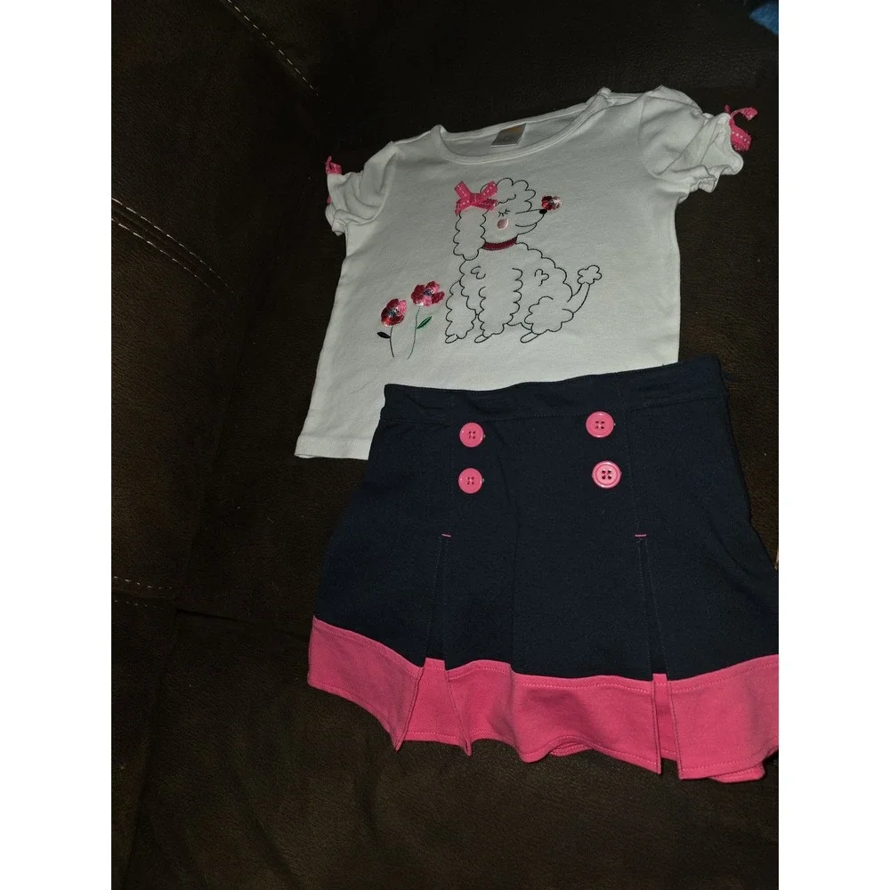 Gymboree preppy puppy top and skort size 4t back to school
