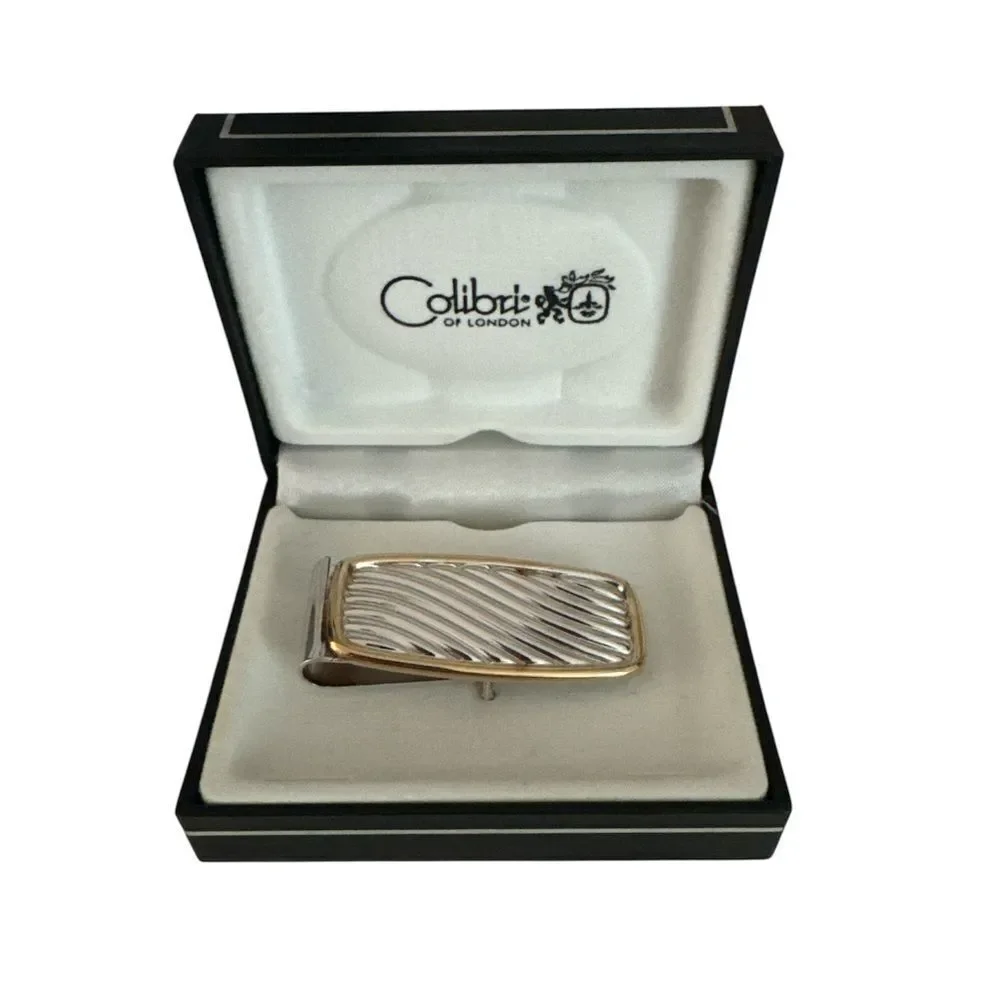 Colibri of London Elegant Silver and Gold Money Clip NIP