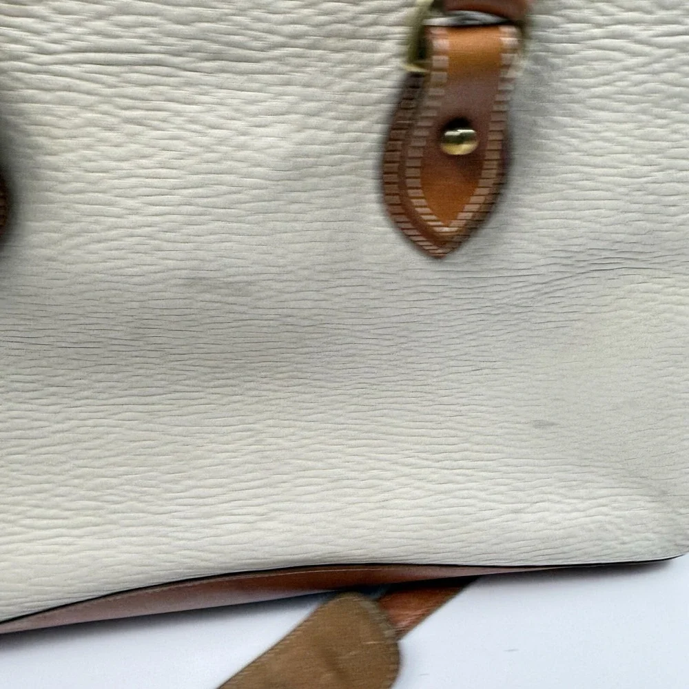 Vintage Dooney & Bourke Bag Tan Brown Pebbled Leather Purse Hand Shoulder Bag