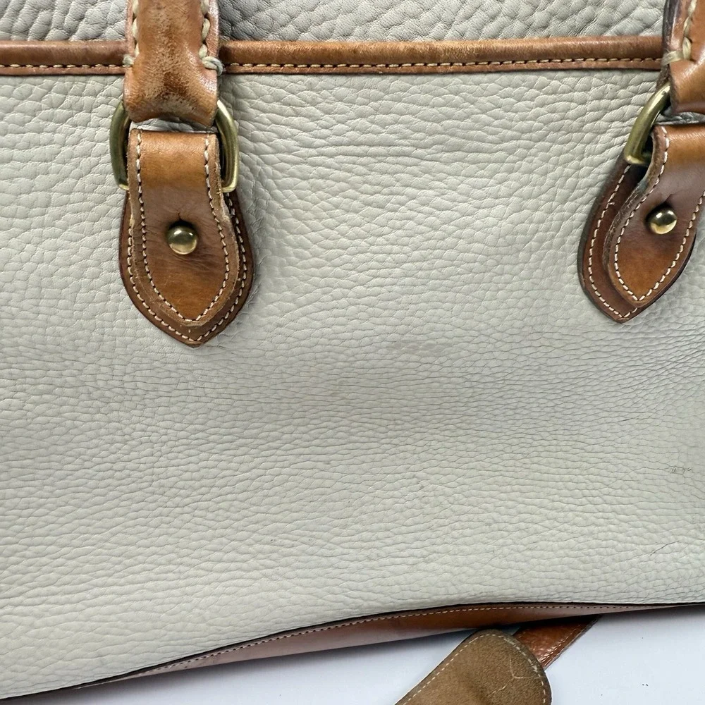 Vintage Dooney & Bourke Bag Tan Brown Pebbled Leather Purse Hand Shoulder Bag