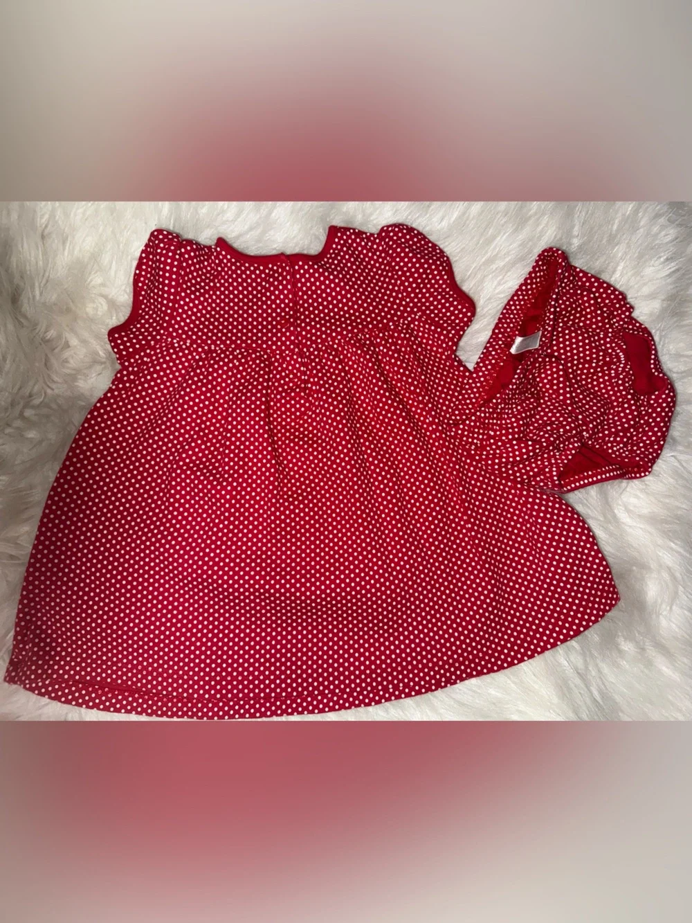 Carter's Red Polka Dot Dress with White Dots