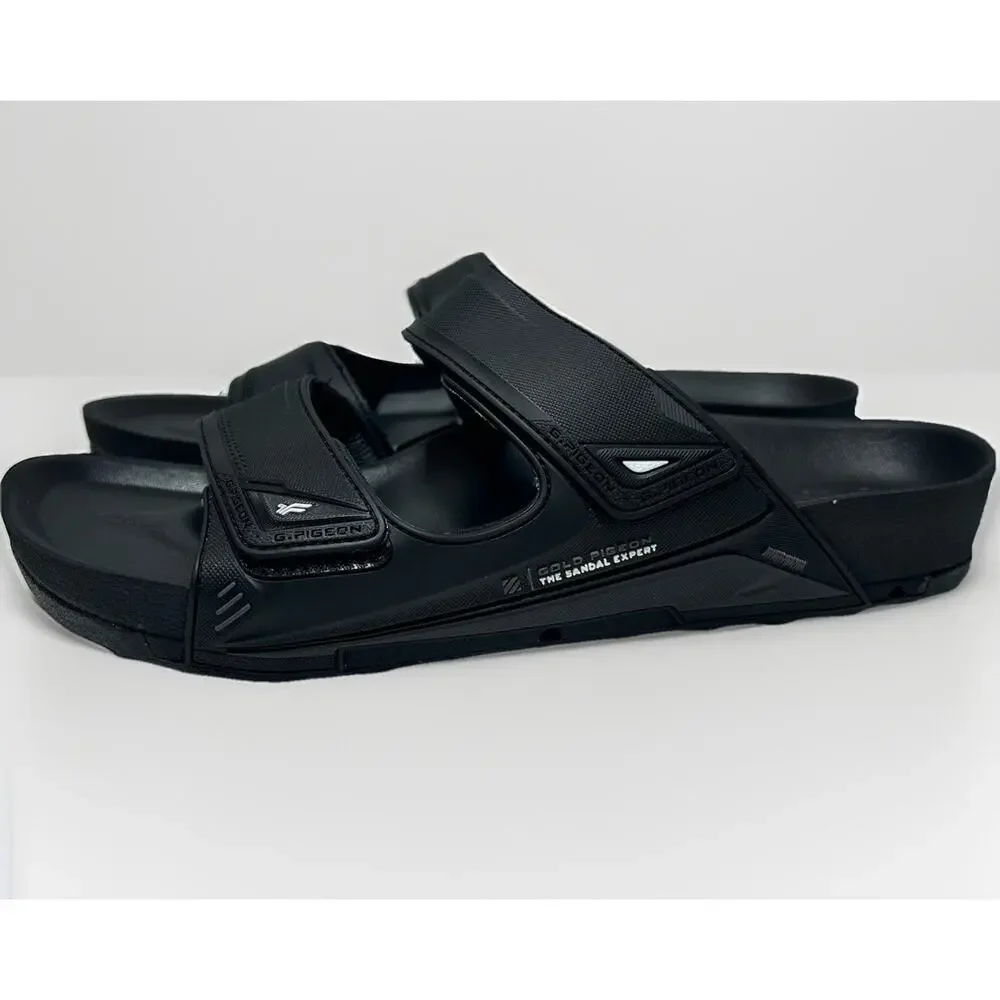 Gold Pigeon Piro Mens Sz 9 Euro 41 SLIDES Hi DensityGel Water Released Sole