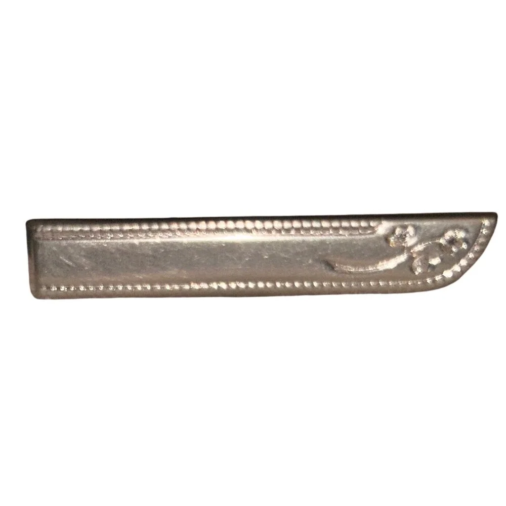 Foster‎ Vintage 925 Silver Floral Etched Tie Clip Men Formal Wedding Accessory