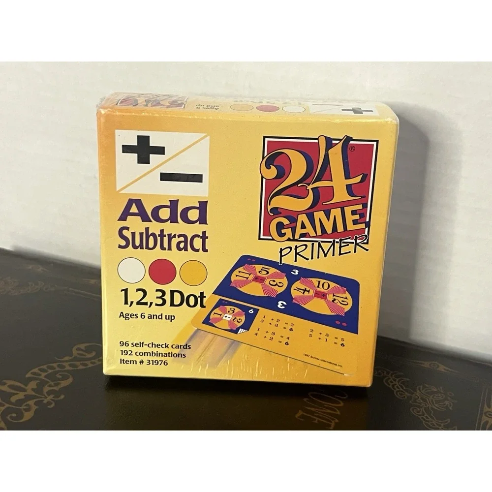 NEW 24‎ GAME Math PRIMER ADD SUBTRACT 48 Cards and Instructions-