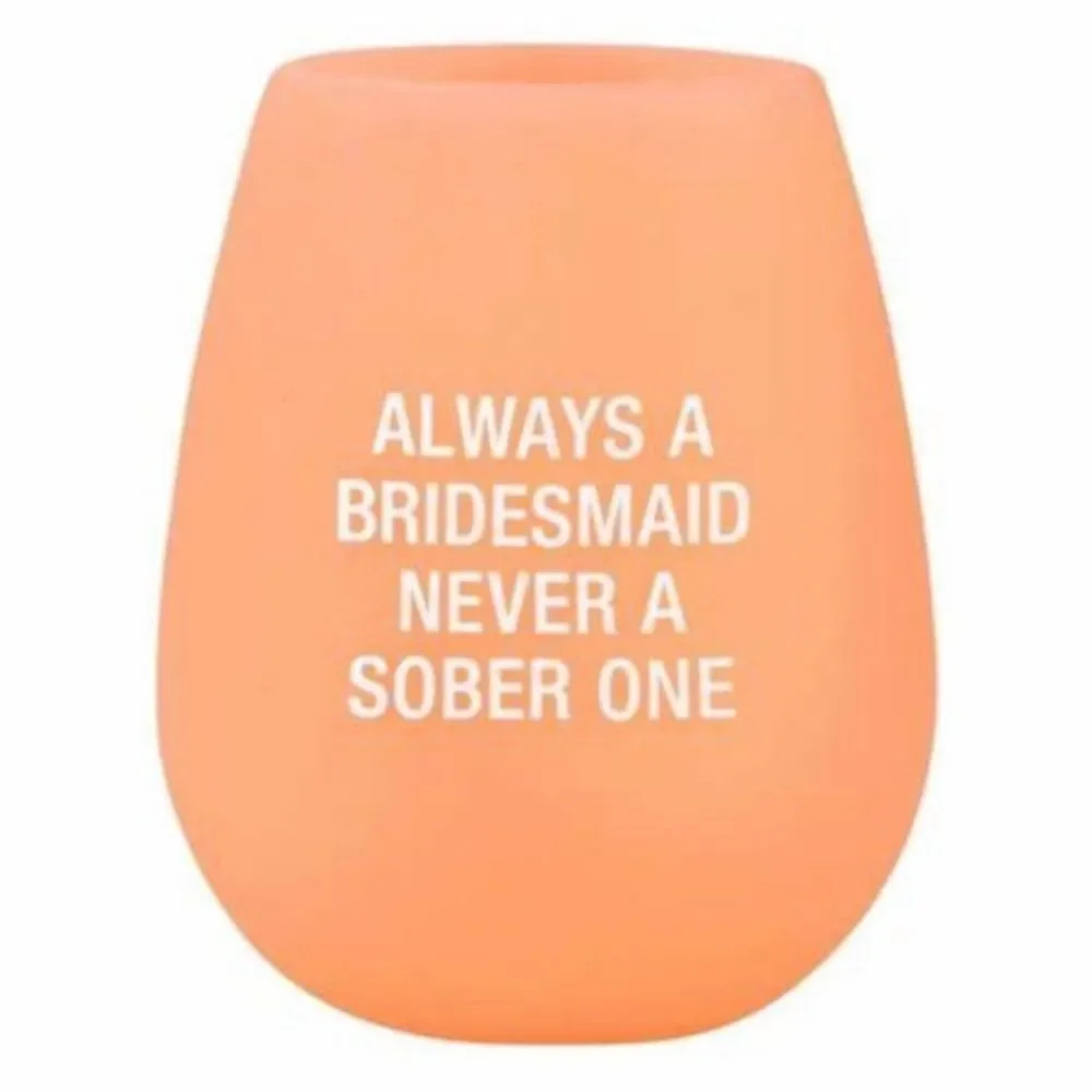 𝅺NEW! Silicone Bridesmaid Wine‎ Glass