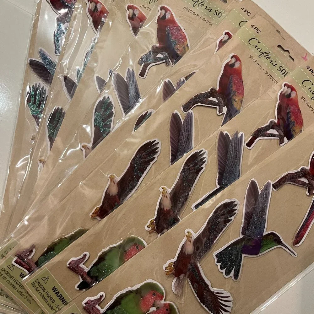 Crafters Square bird stickers