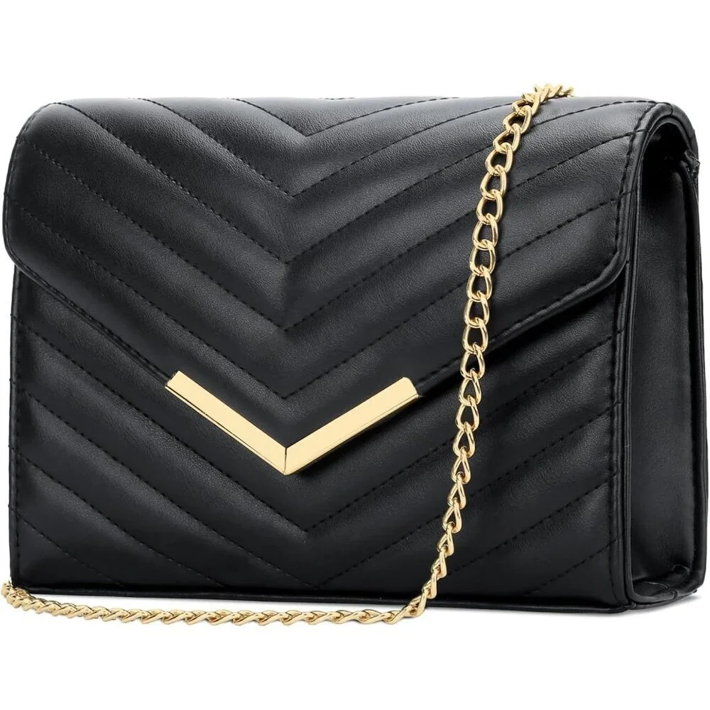 Women Vegan Leather Evening Clutch Purse Crossbody Bag for Party Gift