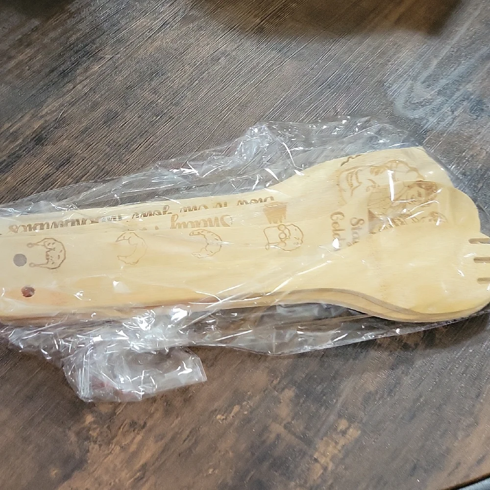 NIB GOLDEN GIRLS Wooden Kitchen Utensil Set Of 5 Spoons