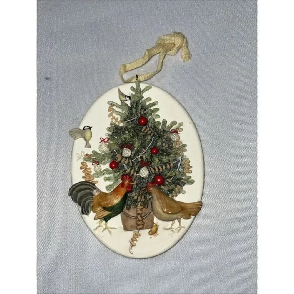 Hallmark Christmas Decoration‎ By Marjorie Bastin Signed & Dated 1996 Bird Feed