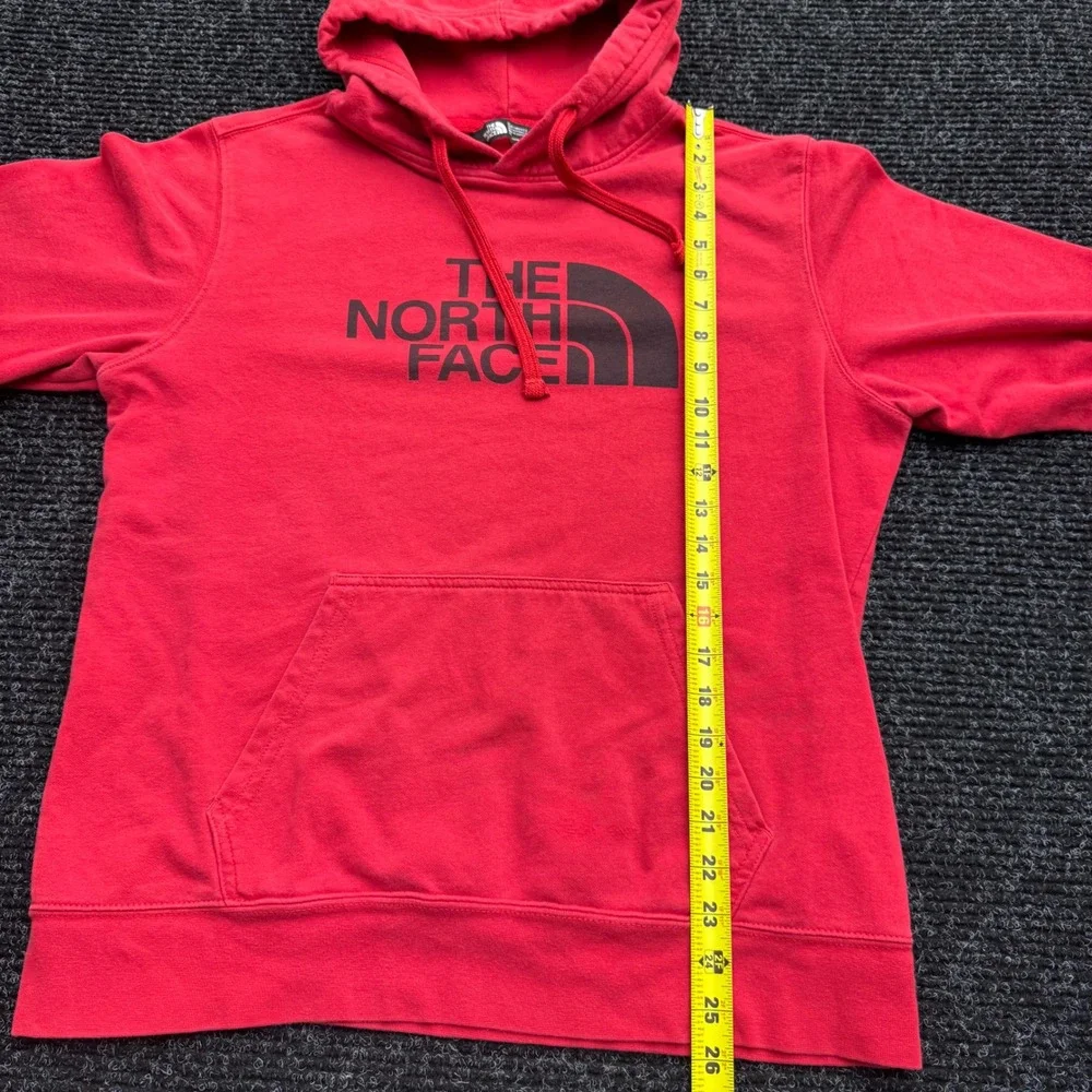The North Face Mens Red Graphic Logo Pullover Hoodie Size Medium NF0A3NZA