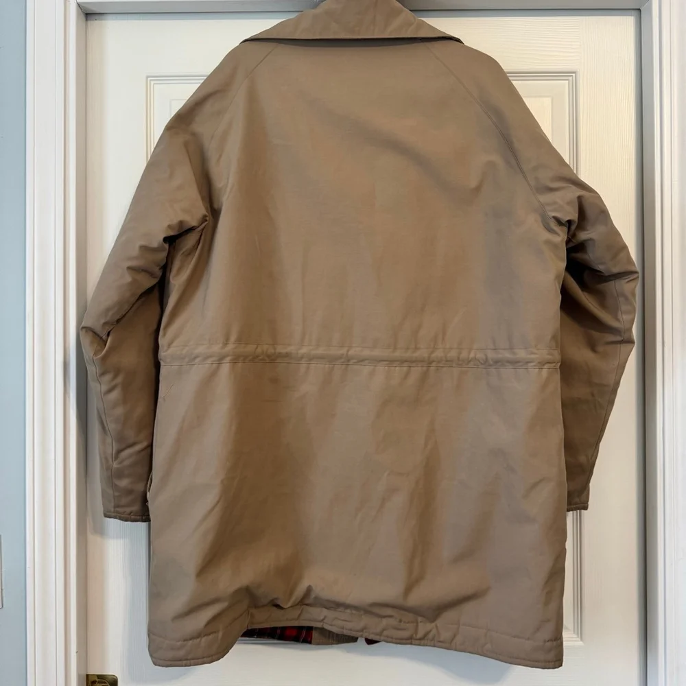 VTG 60’s London Fog Utility Coat XL Tan Plaid Lined