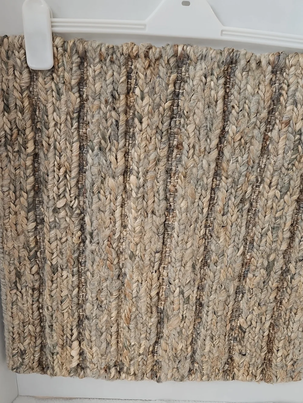 Pottery Barn Raymer Natural Fiber Braided Natural Taupe Jute Wool Accent Rug