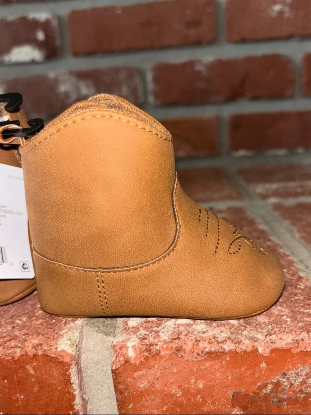 Carter's Baby Boots -Soft Sole Crib Shoes Pre-Walkers Boy or Girl Rodeo Sz 3-6m