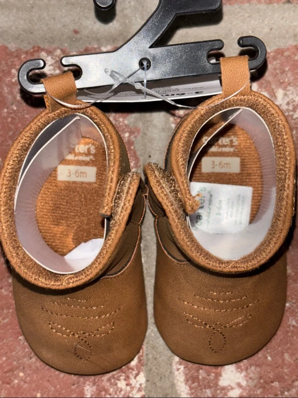 Carter's Baby Boots -Soft Sole Crib Shoes Pre-Walkers Boy or Girl Rodeo Sz 3-6m