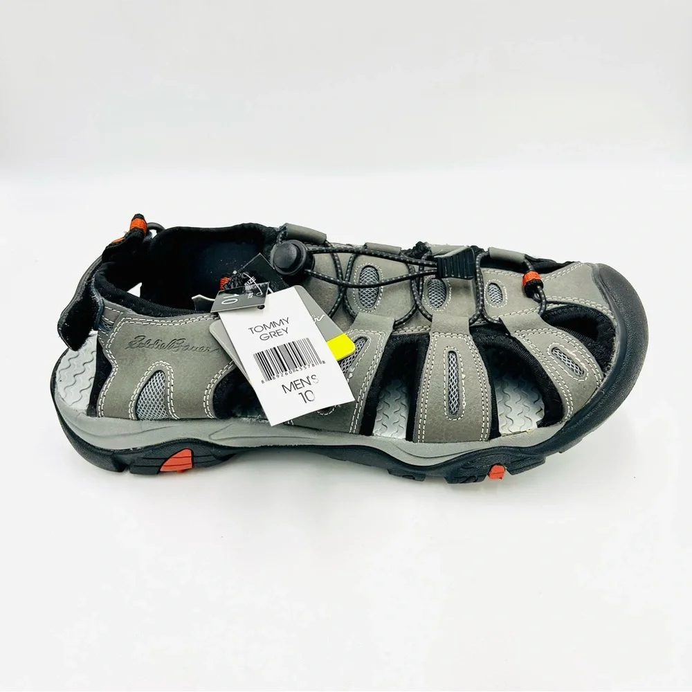 Eddie Bauer Tommy Grey Hiking Sandals Gray Black Outdoor Trail New men size 10