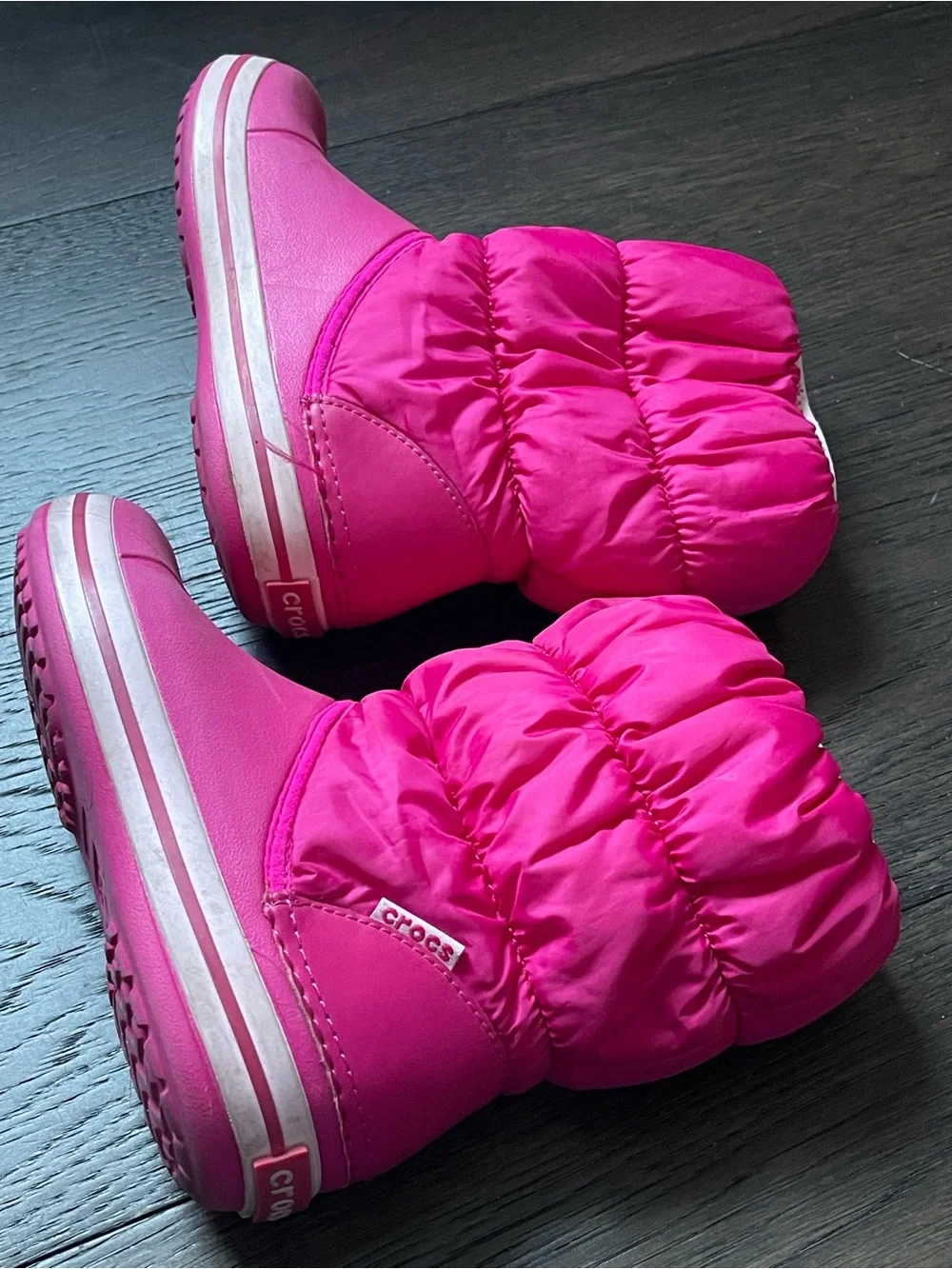 CROCS Kids Pink rain/ snow boots