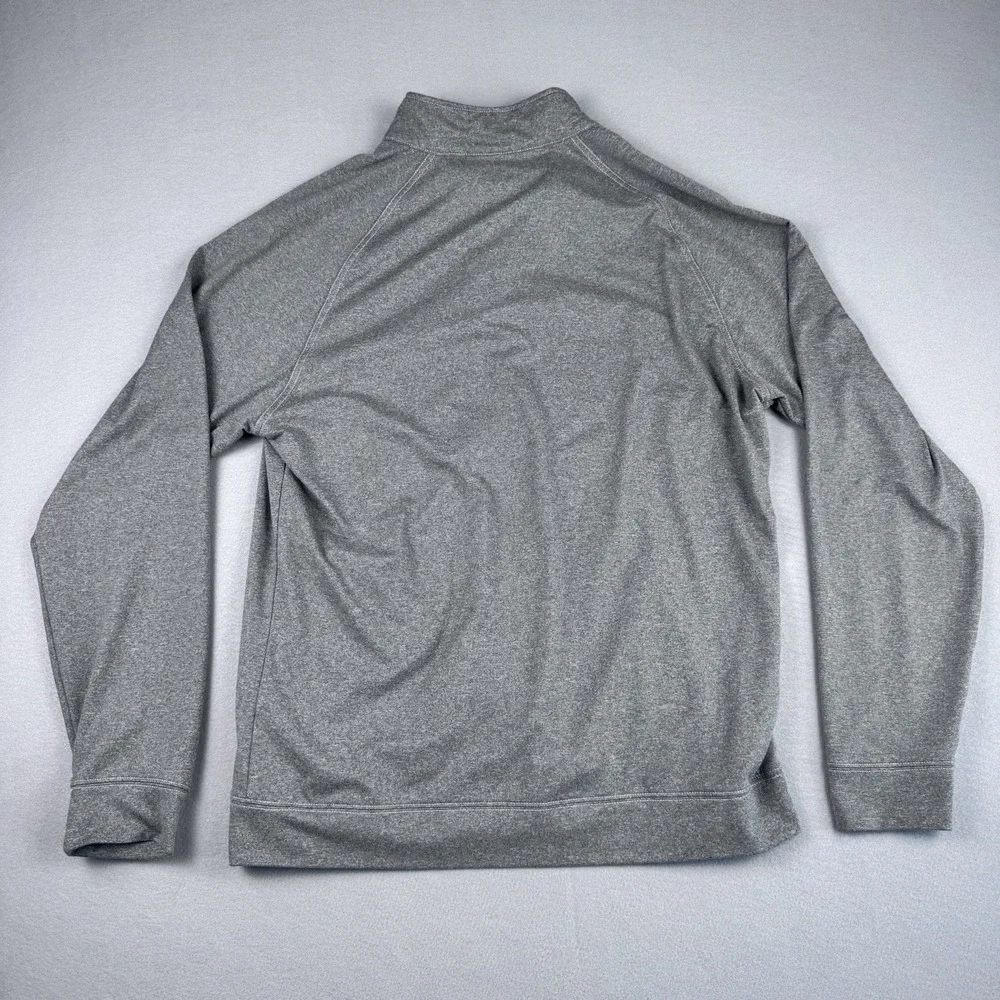 Johnnie-O Full-Zip Performance Jacket Men M Lightweight Logo Stretch Golf Gray