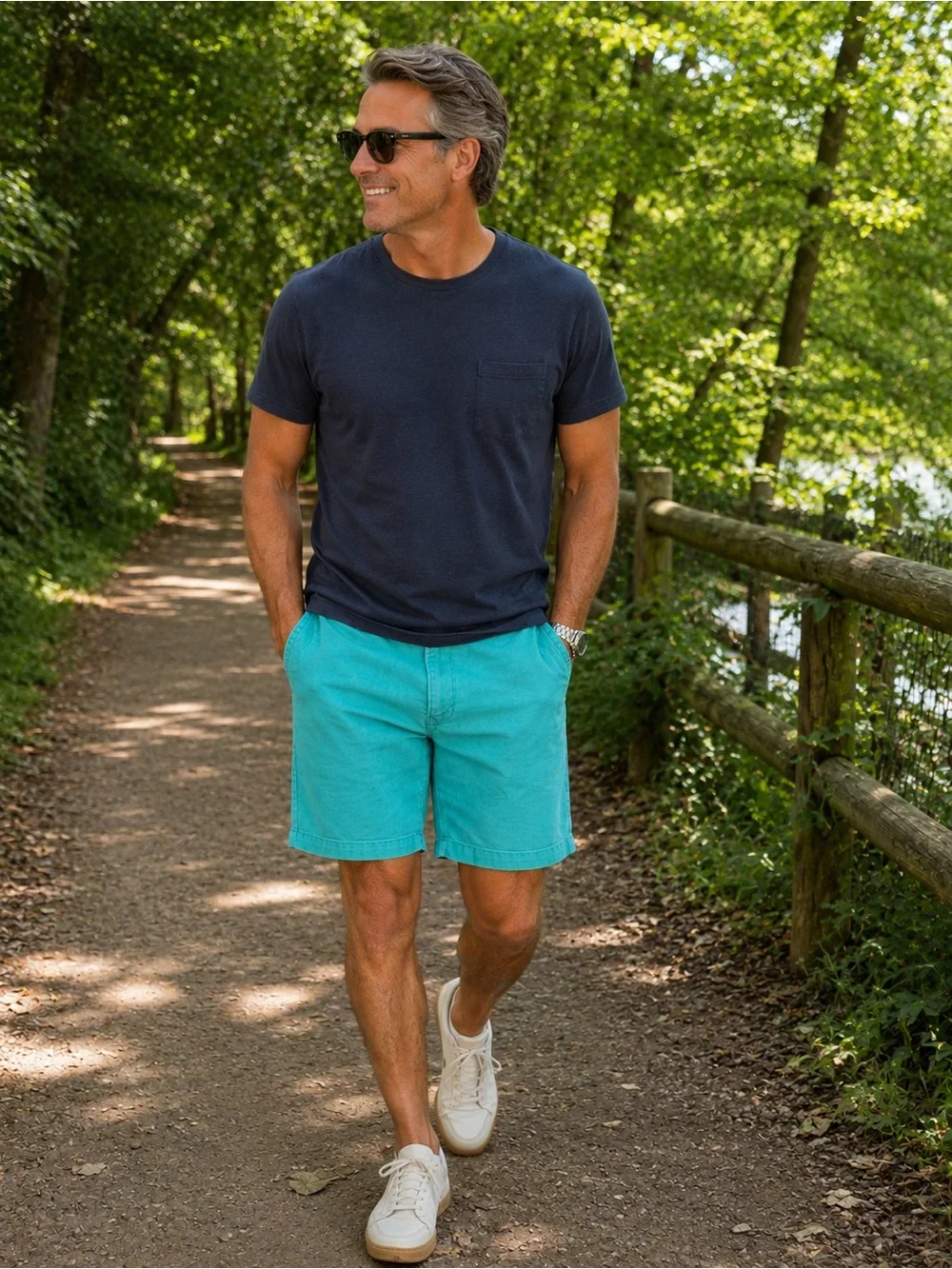 Levi's Turquoise Flat Front Men’s Shorts