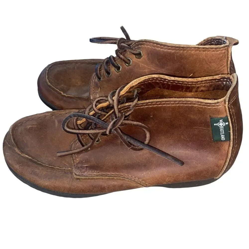 Kid's Eastland Brown Leather Oxford Shoes