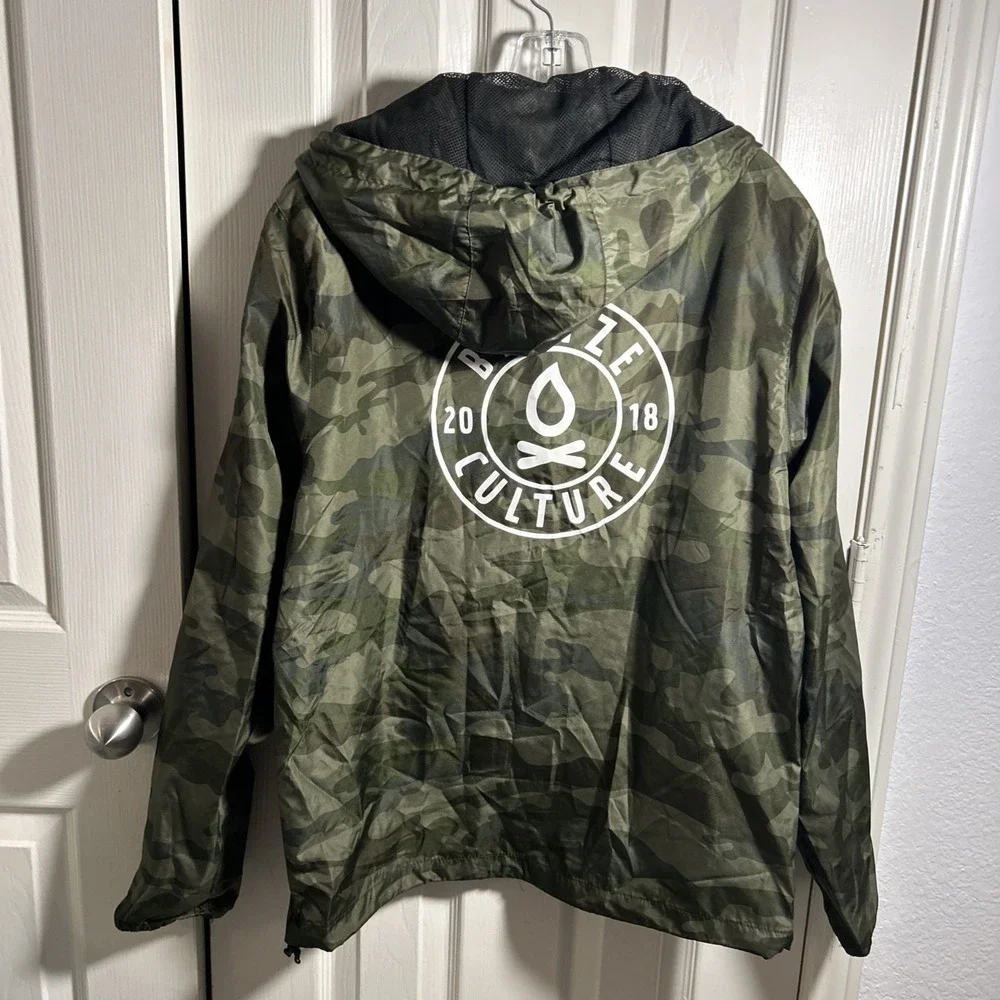 Blaize Culture Mens M Windbreaker Camo Skateboarding Lightweight Full Zip‎