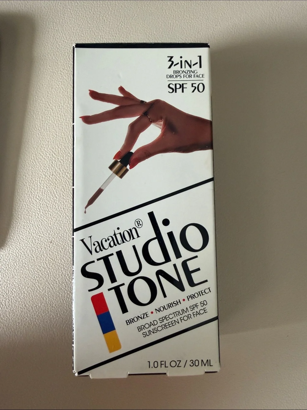 Unused: Vacation Studio Tone 3-in-1 Bronzing Drops SPF 50 - White Packaging