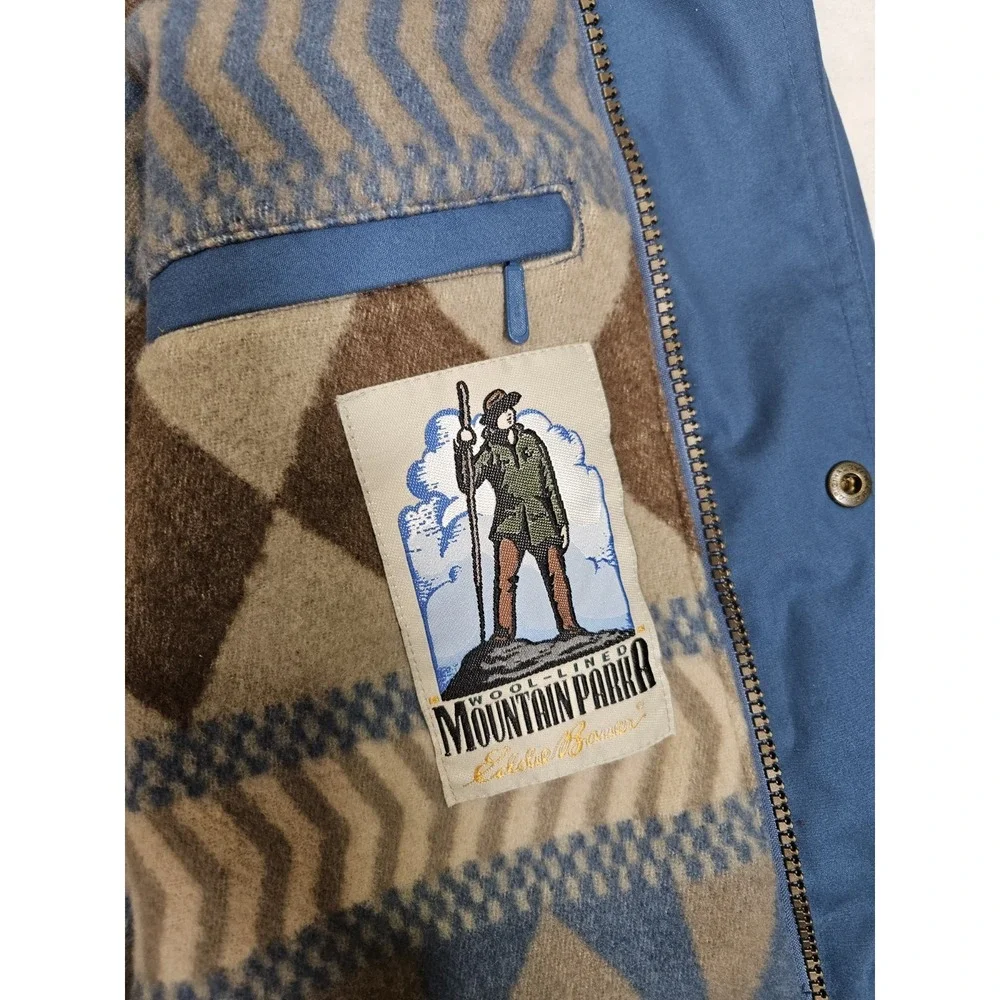 Vintage Eddie Bauer Wool Lined Mountain Parka Jacket Aztec‎ Southwestern Men L