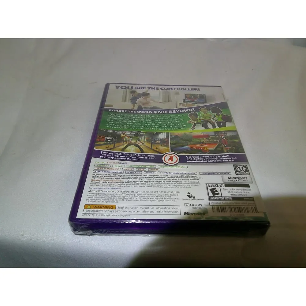 Xbox 360 Kinect Adventures Game - New‎ Sealed Family Motion Gaming Entertainment