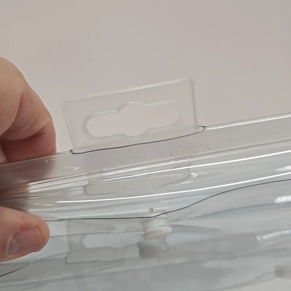 3 PCS. CLEAR PLASTIC STORAGE BAGS SNAP CLOSURE‎ HANGING TAB 13