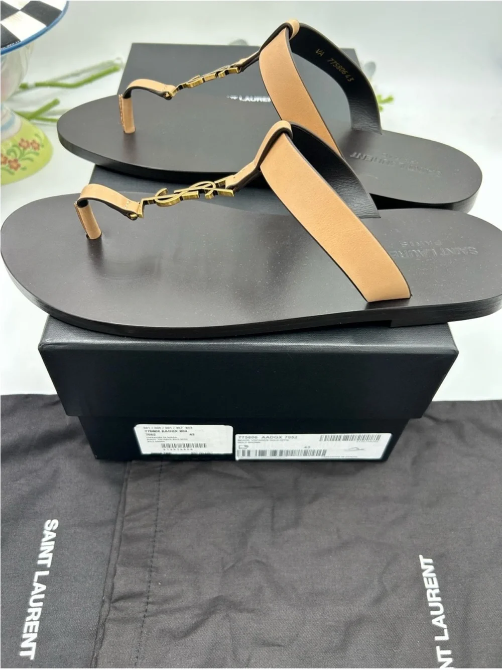 Saint Laurent brown leather