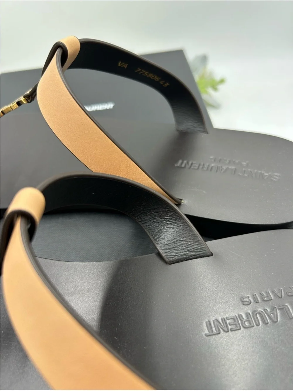 Saint Laurent brown leather