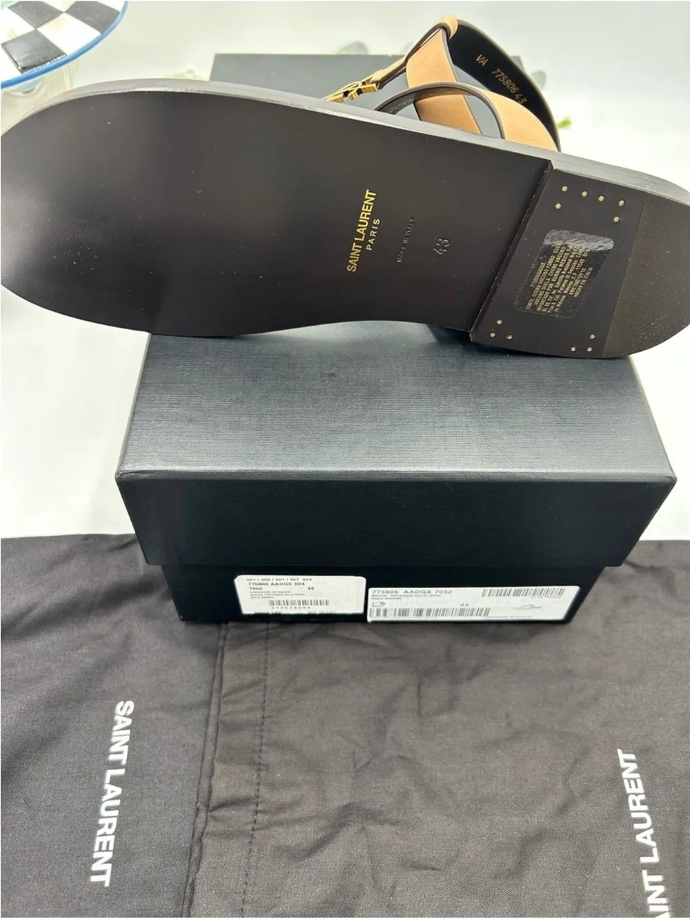 Saint Laurent brown leather