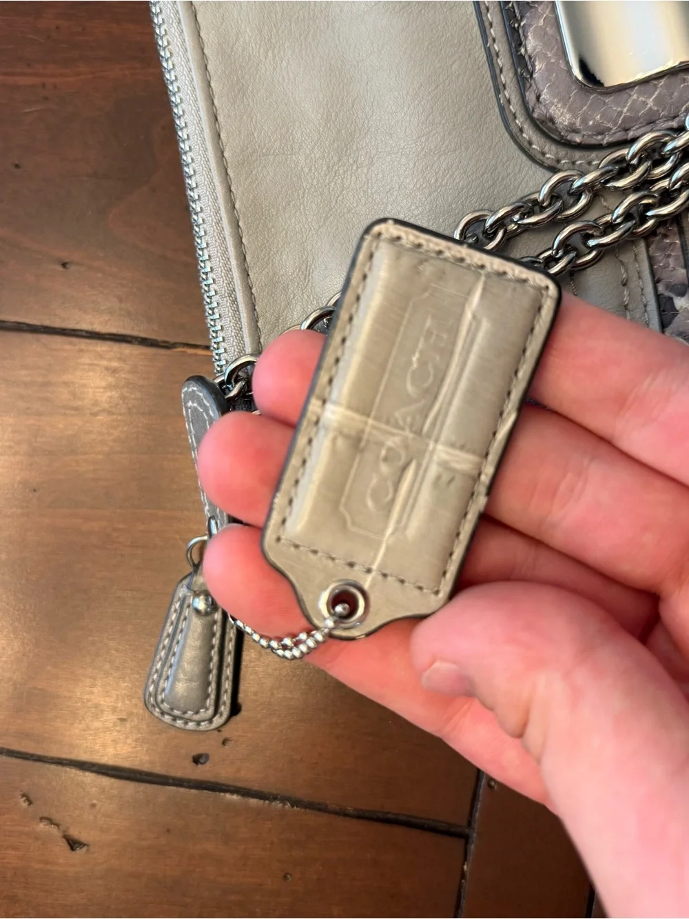Coach y2k Kristin Willow leather snakeskin shoulder bag Used!