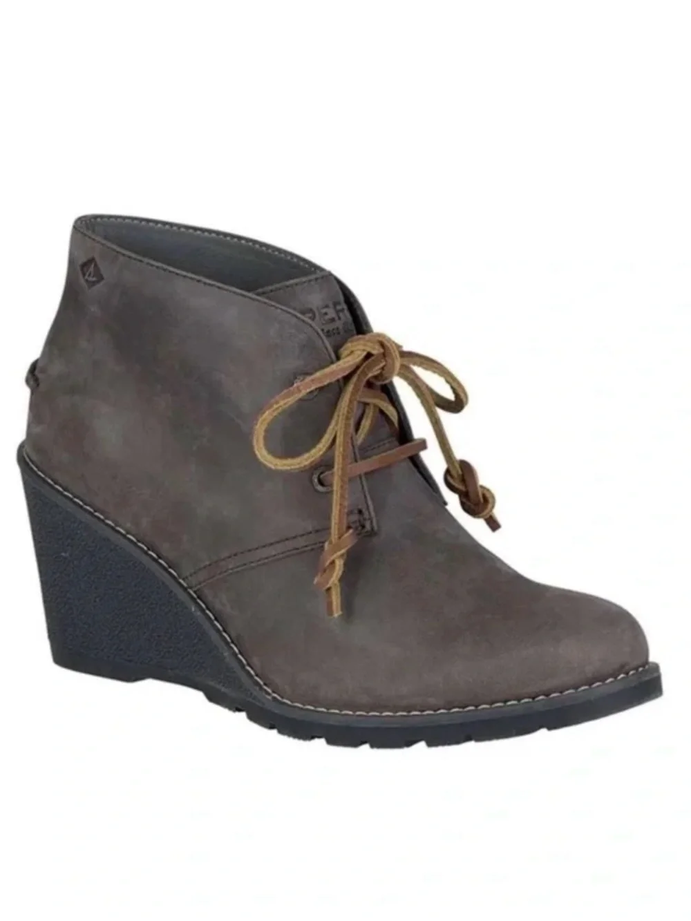 Sperry Women's Celeste Prow Wedge Ankle Booties - Gray Leather