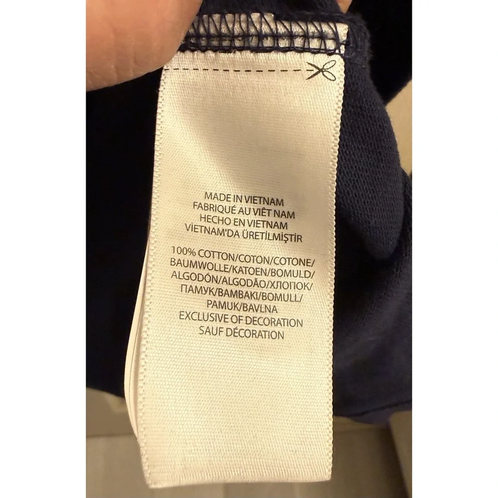 Polo‎ Ralph Lauren Blue Varsity Script Letter Polo Shirt Men's Large Slim Fit