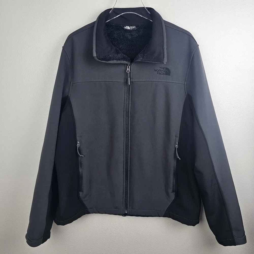 The North Face Gray & Black Jacket Coat with Warm Lining