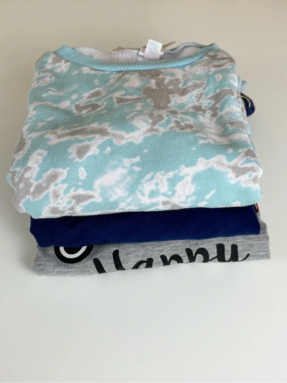 Oshkosh Navy Peplum Long-Sleeve  blue grey camouflage,plaid flannel Top 7