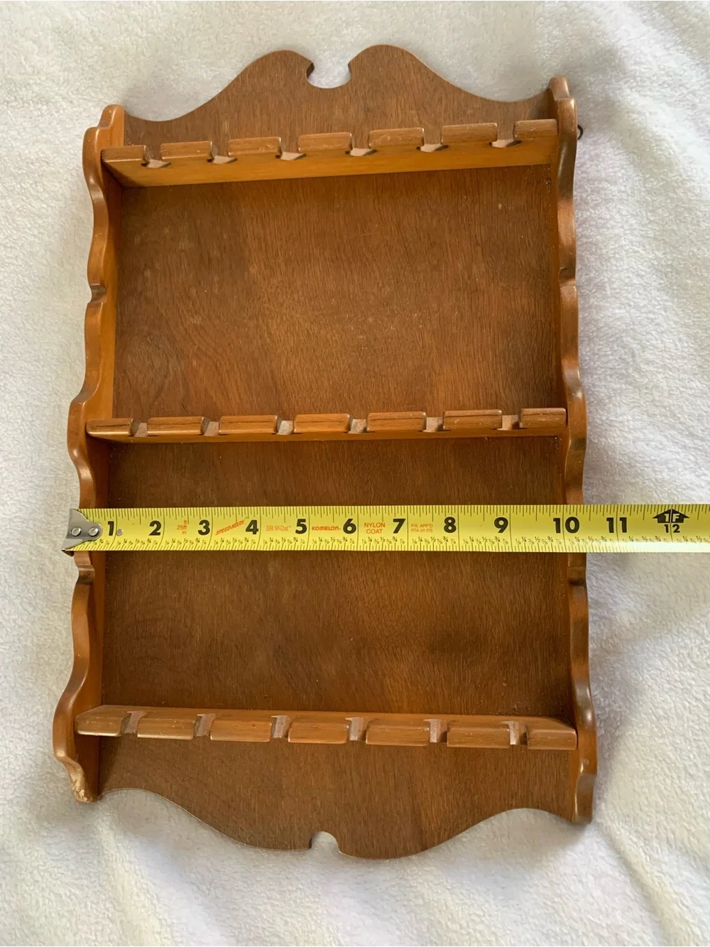 Vintage Wooden Spoon Rack Jewelry Rack 18 Slots Cottagecore Grannycore