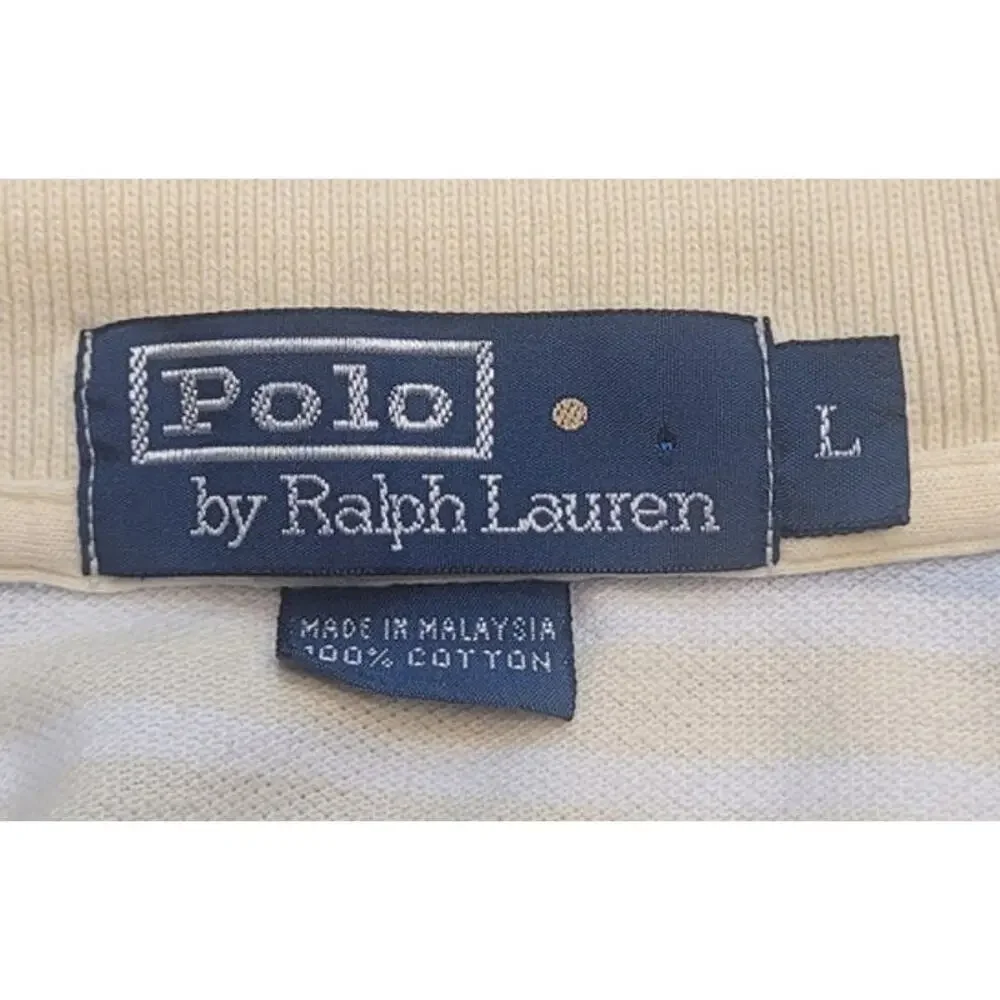 VTG Ralph Lauren Polo Rugby Shirt Men’s L 90s Preppy Color Block Striped