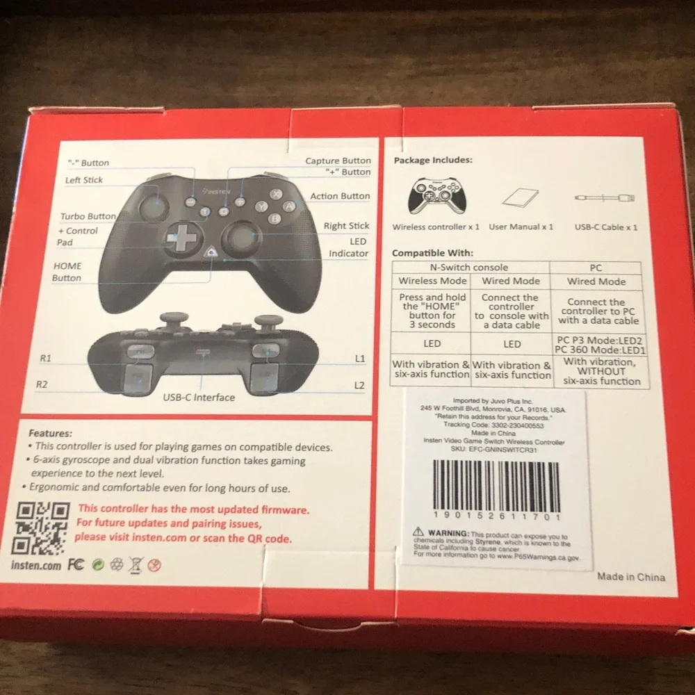 Insten wireless controller