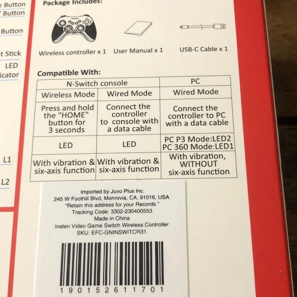 Insten wireless controller