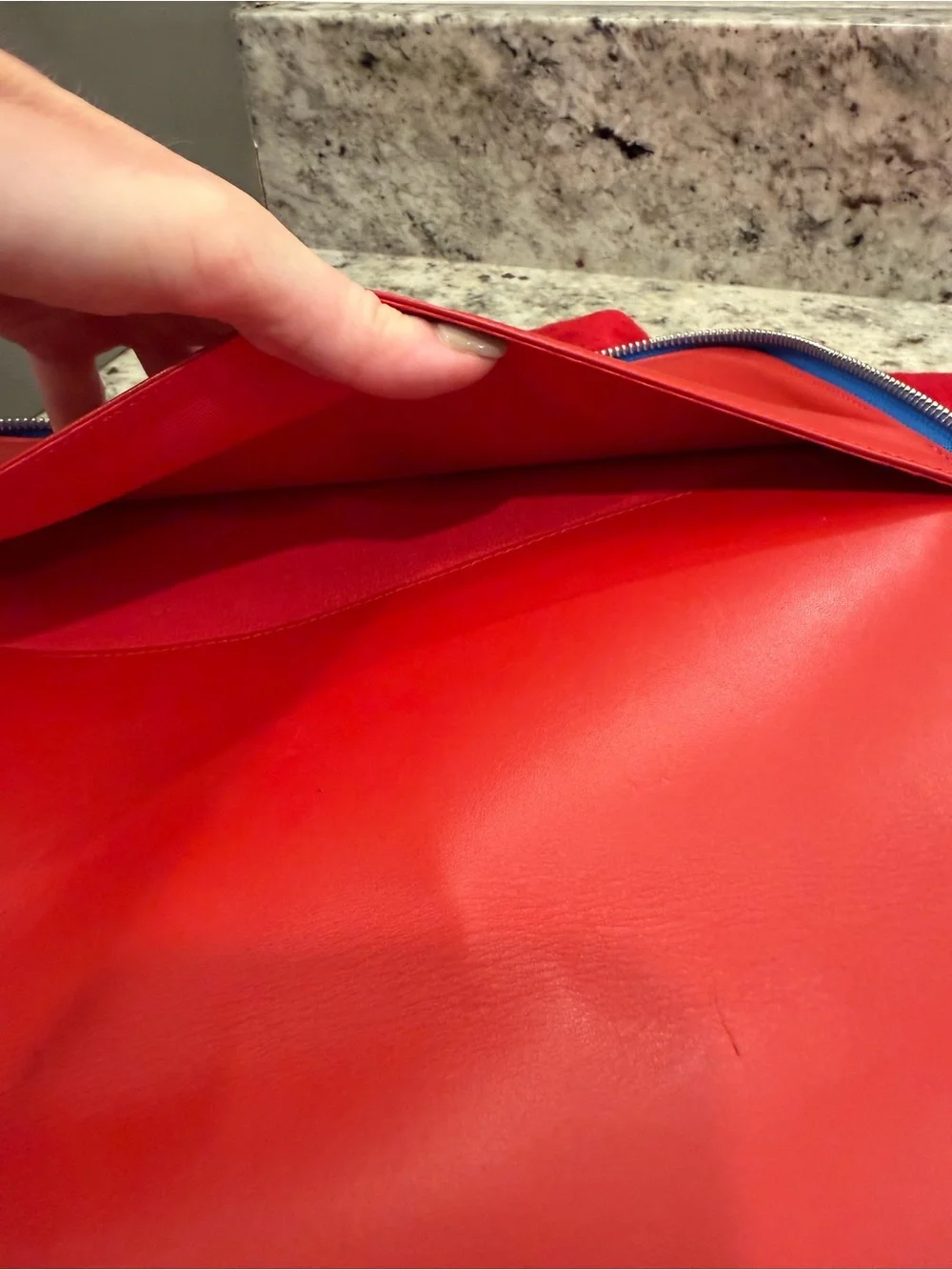 Christian Louboutin Electric Blue Spike Zip Tablet Sleeve with Dust Bag and COA