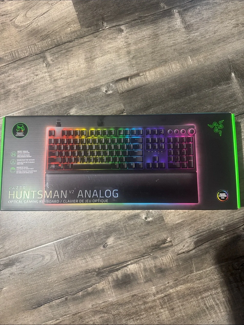 Razer Huntsman V2 Analog Gaming Keyboard - Black with RGB Backlighting