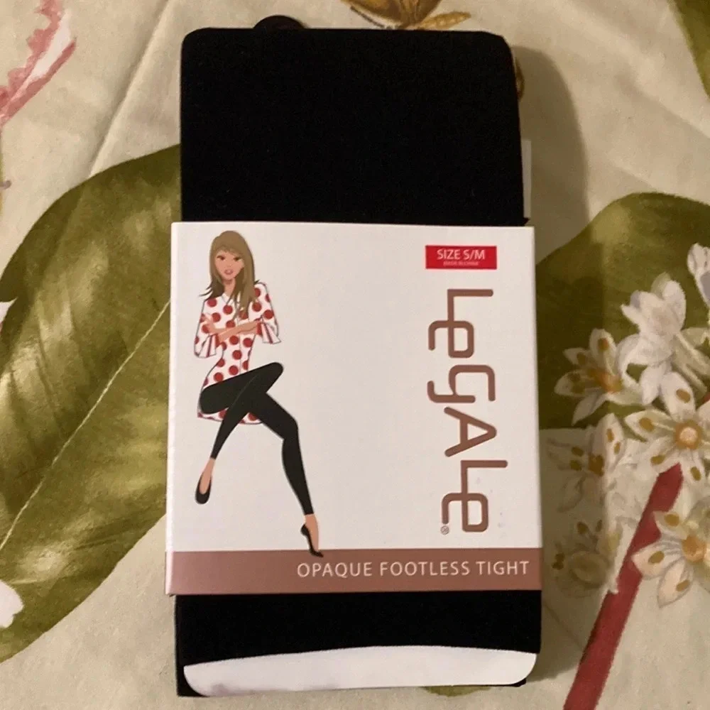 Legale opaque footless tight black size S/M