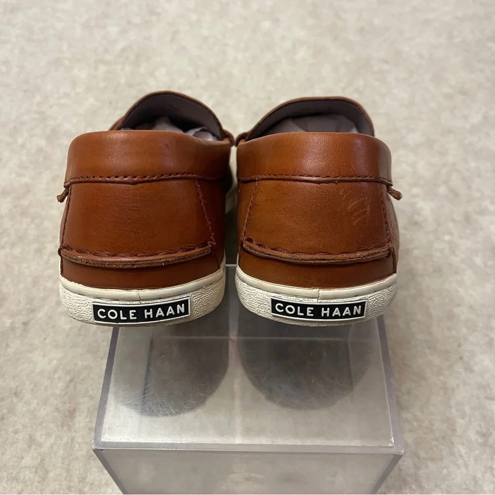 Cole Haan Nantucket Brown Leather Slip On Penny Loafers Rubber Sole Mens Size 11