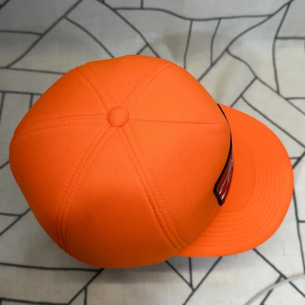 Cobra Turkey and the Wolf Trucker Hat OS Neon Orange Foam Snapback Patch Cap